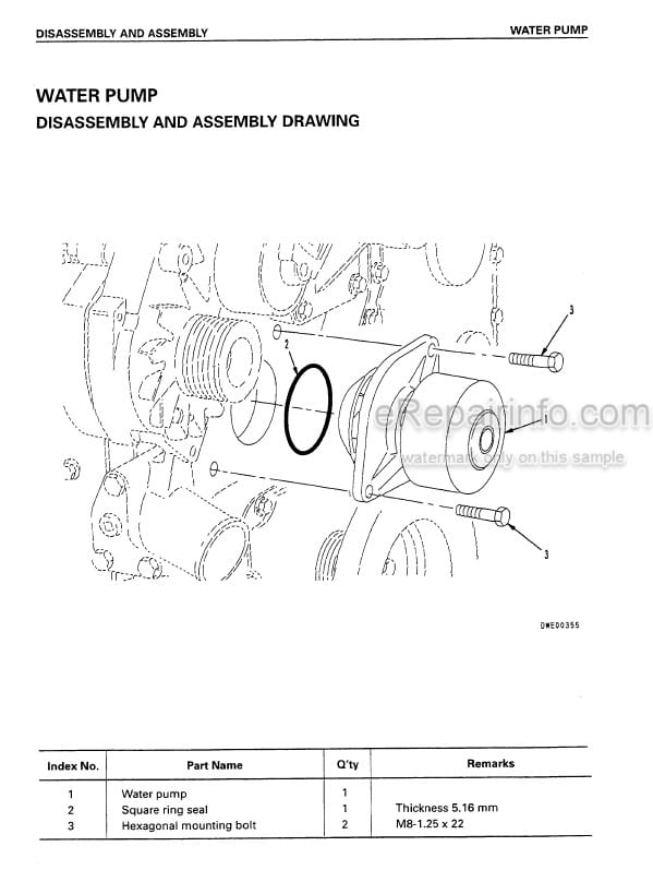 Photo 5 - Komatsu 102-1 102-2 Series Shop Manual Diesel Engine YEBM200101