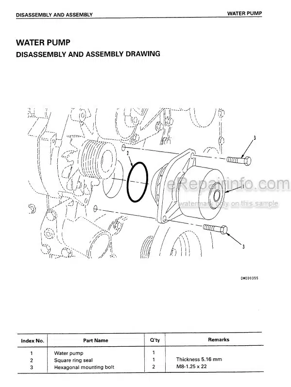 Photo 5 - Komatsu 102-1 102-2 Series Shop Manual Diesel Engine YEBM200101