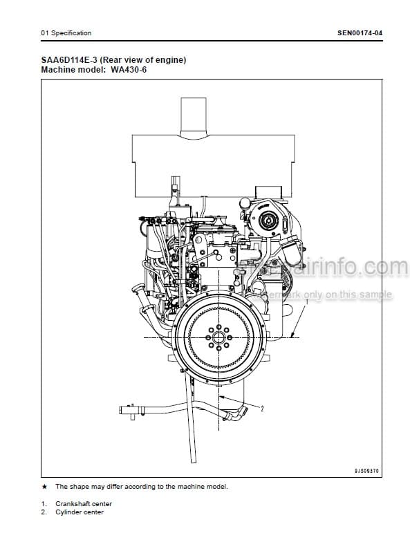 Photo 3 - Komatsu 114E-3 Series Shop Manual Engine