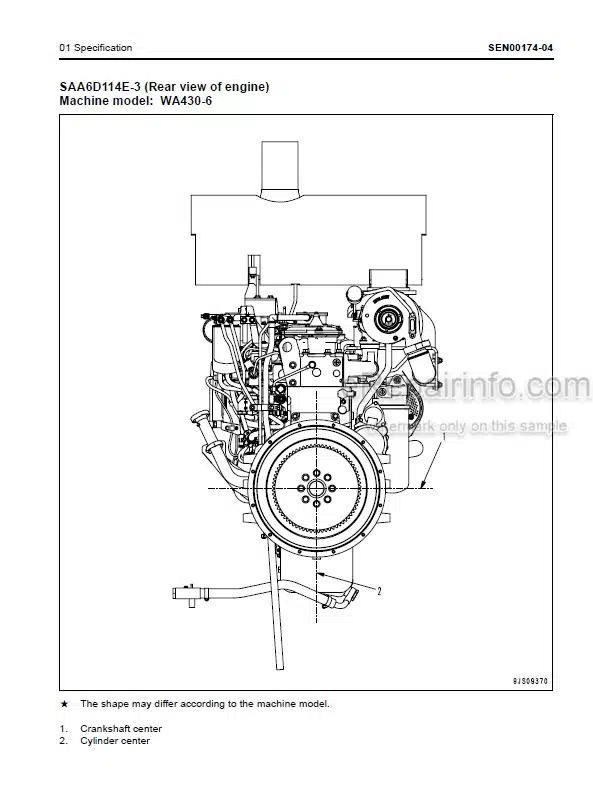 Photo 3 - Komatsu 114E-3 Series Shop Manual Engine