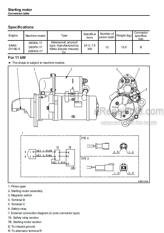 Photo 5 - Komatsu 114E-5 Series Shop Manual Engine SEN05537-00