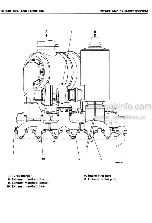 Photo 3 - Komatsu 125-2 Series Shop Manual Diesel Engine SEBN006410