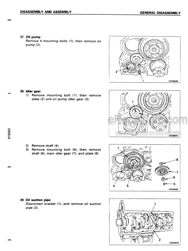 Photo 1 - Komatsu 125-2 Series Shop Manual Diesel Engine SEBN006410