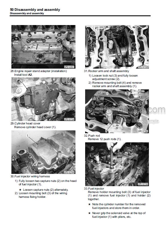Photo 1 - Komatsu 125E-6 Series Shop Manual Engine