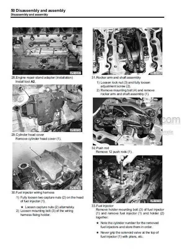 Photo 1 - Komatsu 125E-6 Series Shop Manual Engine