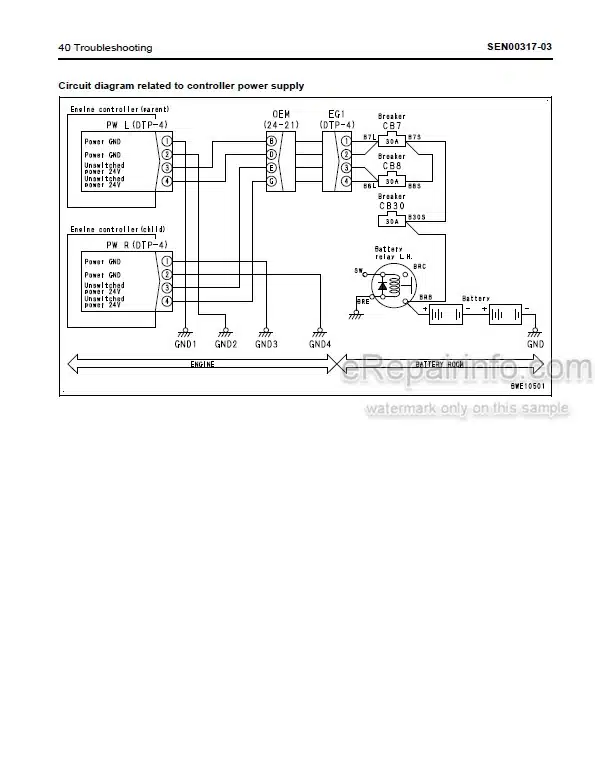 Photo 4 - Komatsu 12V140E-3 Series Shop Manual Engine SEN00291-13