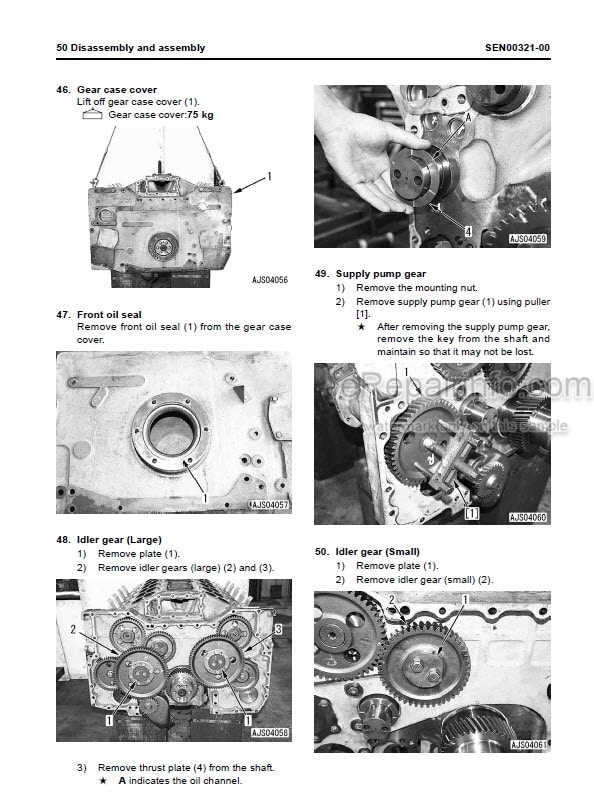 Photo 7 - Komatsu 8V170-1 Series Shop Manual Engine SEBE61700104