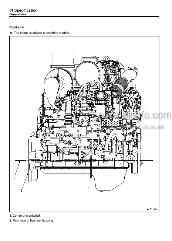 Photo 3 - Komatsu 140E-6 Series Shop Manual Engine SEN05641-01