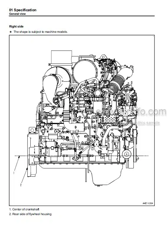 Photo 3 - Komatsu 140E-6 Series Shop Manual Engine SEN05641-01