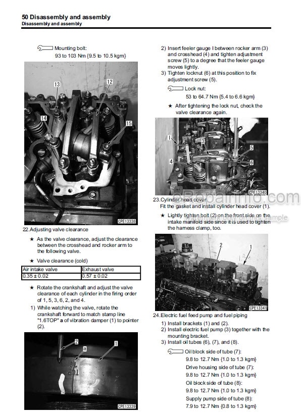 Photo 1 - Komatsu 140E-6 Series Shop Manual Engine SEN05641-01