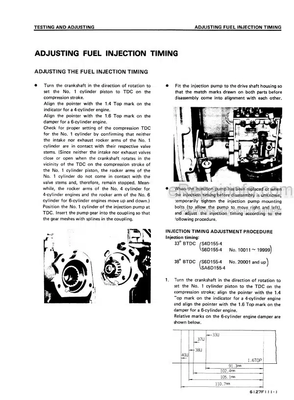 Photo 6 - Komatsu 170-3 Series SA6D170E-3 To SAA6D170E-P970 Shop Manual Diesel Engine SEBM023412