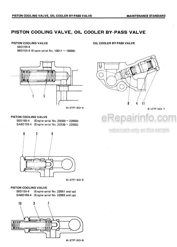 Photo 5 - Komatsu 155-4 Series Shop Manual Diesel Engine SEBE6120A05