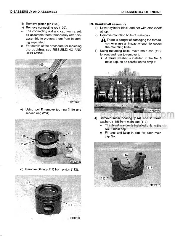 Photo 1 - Komatsu 170-3 Series SA6D170E-3 To SAA6D170E-P970 Shop Manual Diesel Engine SEBM023412