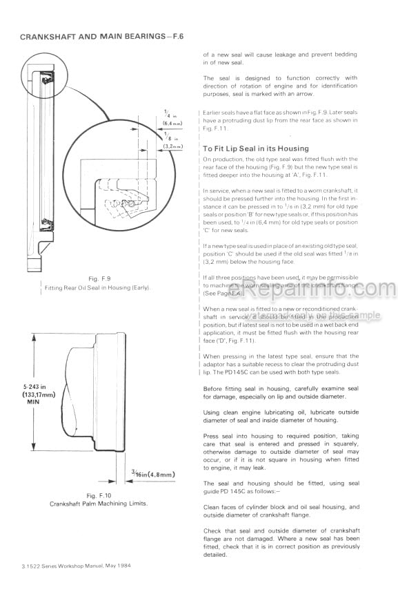 Photo 3 - Komatsu 3.1522 3.1524 T3.1524 Workshop Manual Diesel Engine 4799008M1