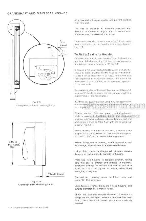 Photo 3 - Komatsu 3.1522 3.1524 T3.1524 Workshop Manual Diesel Engine 4799008M1