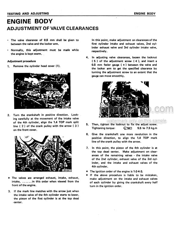 Photo 7 - Komatsu 4D104E S4D104E Series Shop Manual Engine WEBMNEF000