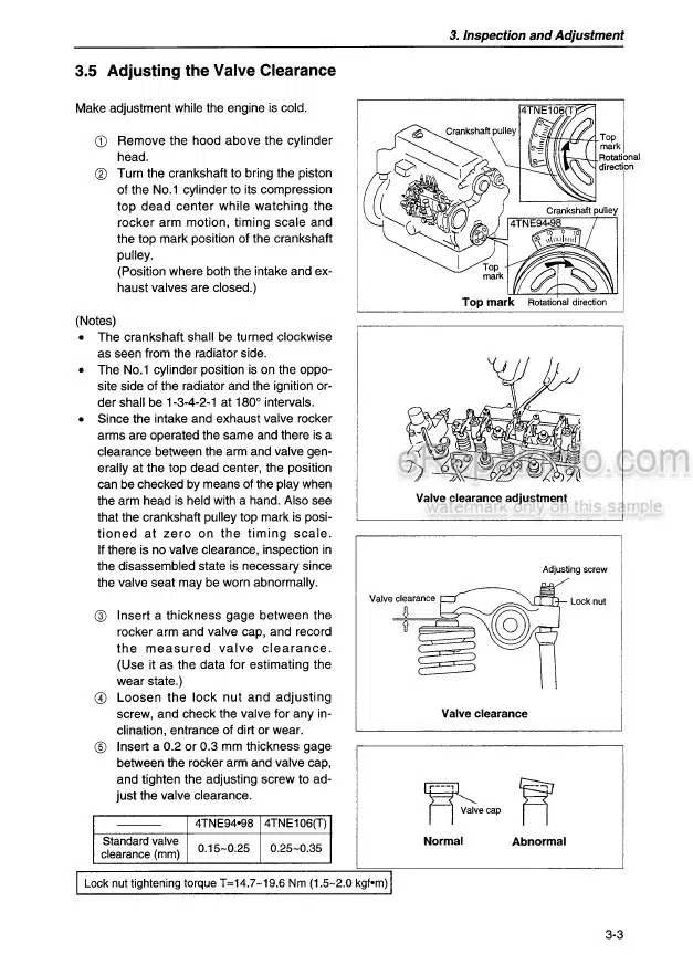 Photo 3 - Komatsu 4D98E 4D106 S4D106 Series Shop Manual Engine WEBM4D9801