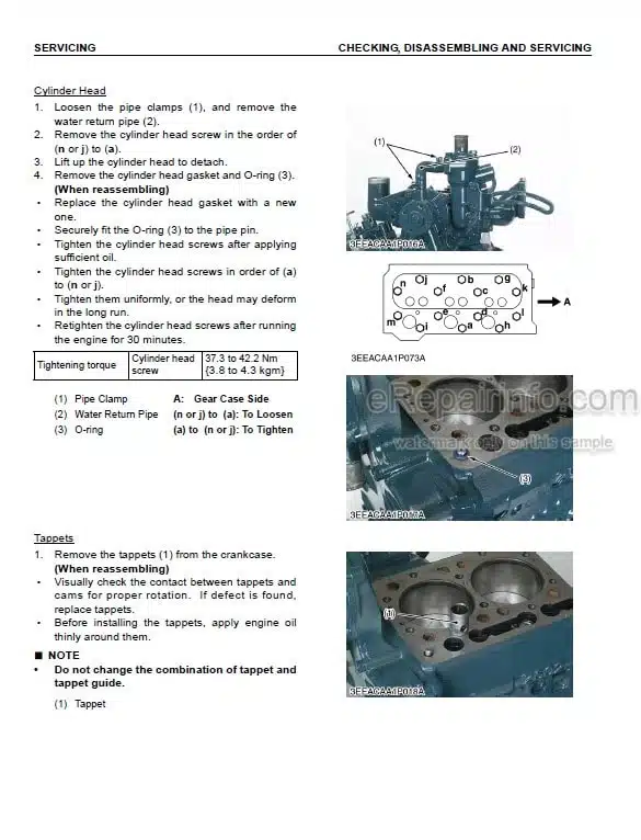 Photo 1 - Komatsu 67E-1 Series Shop Manual Diesel Engine SEBM038300