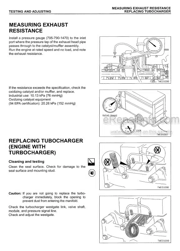 Photo 2 - Komatsu 6D102 Series Shop Manual Engine SMEE1020K0