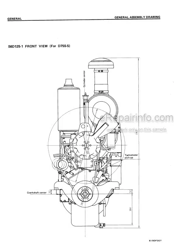 Photo 4 - Komatsu 6D125 Series Shop Manual Diesel Engine
