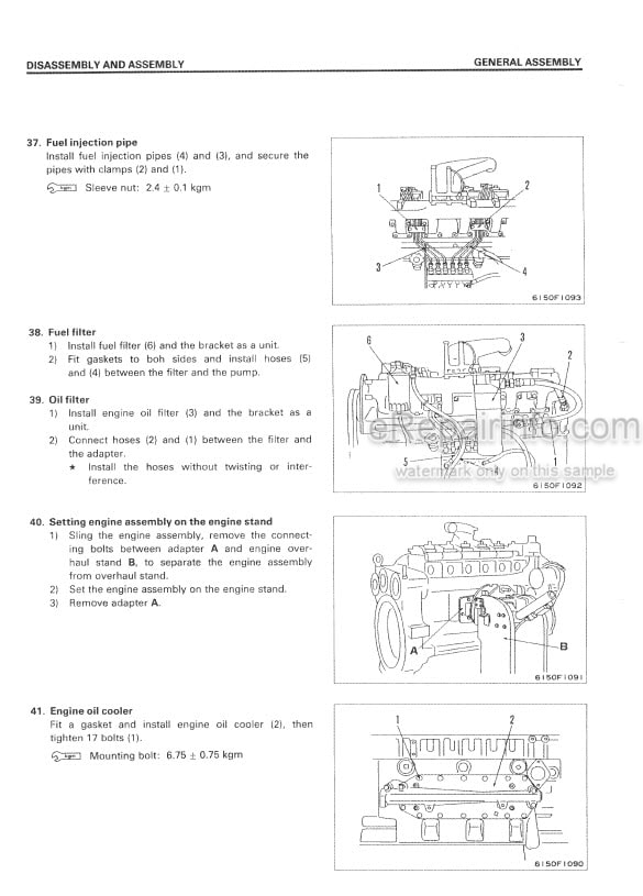 Photo 3 - Komatsu 6D125 Series Shop Manual Diesel Engine