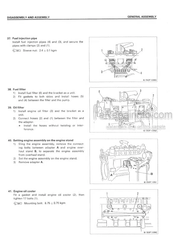 Photo 3 - Komatsu 6D125 Series Shop Manual Diesel Engine