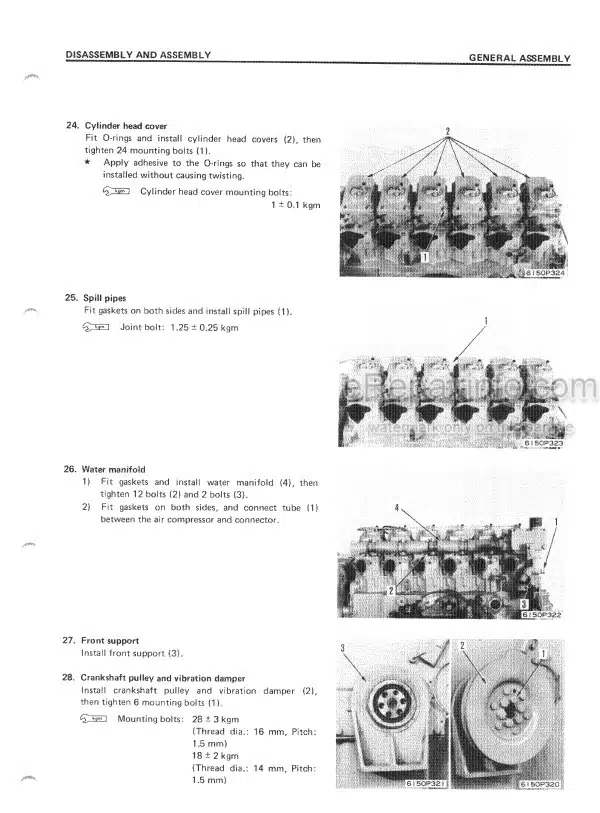 Photo 5 - Komatsu 6D125 Series Shop Manual Diesel Engine