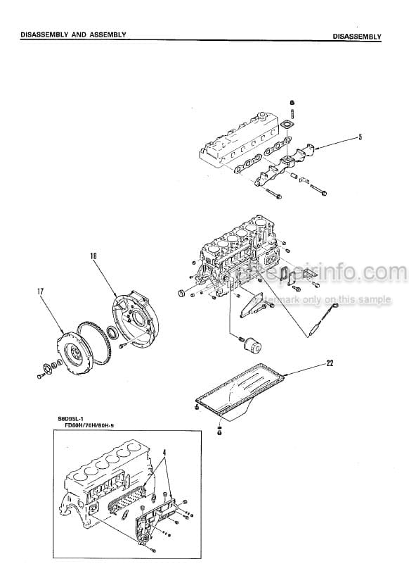 Photo 3 - Komatsu 6D95L S6D95L-1 Shop Manual Diesel Engine S6D95L-B2