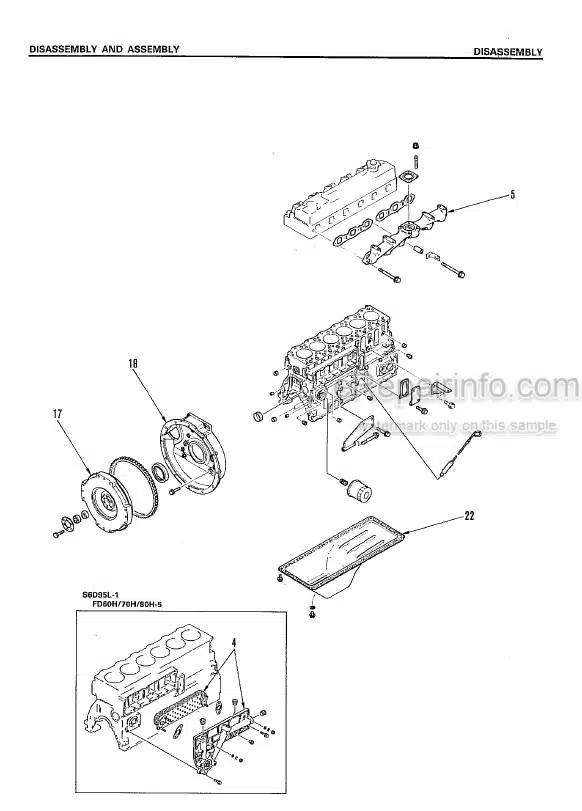 Photo 3 - Komatsu 6D95L S6D95L-1 Shop Manual Diesel Engine S6D95L-B2