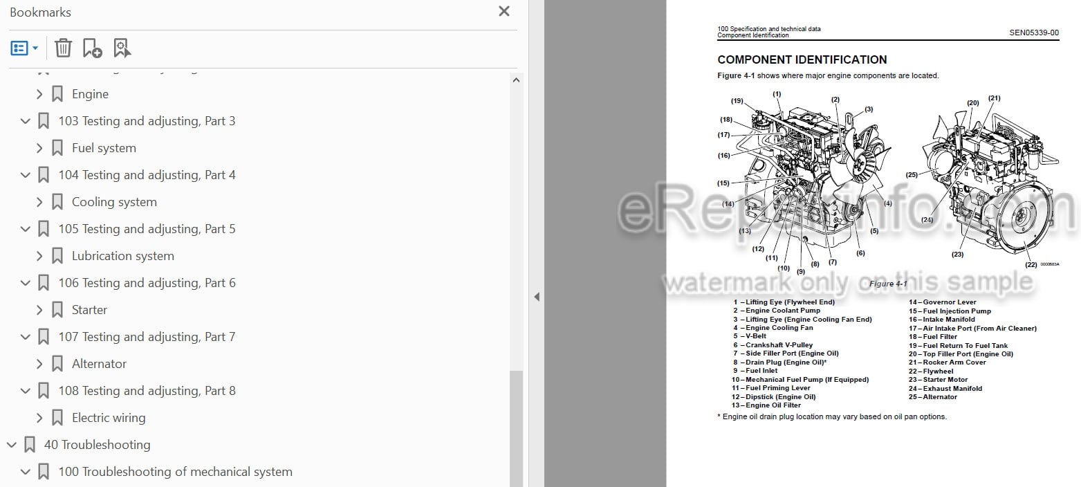 Photo 4 - Komatsu 76E-6 Series Shop Manual Engine SEN05334-00