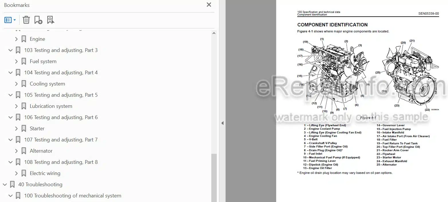 Photo 4 - Komatsu 76E-6 Series Shop Manual Engine SEN05334-00
