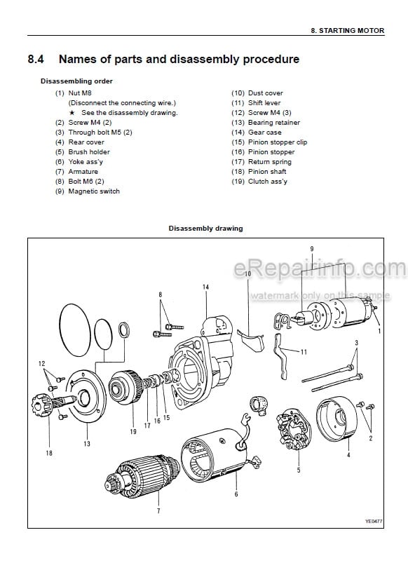 Photo 5 - Komatsu 94E 98E Series Shop Manual Diesel Engine SEBM013001