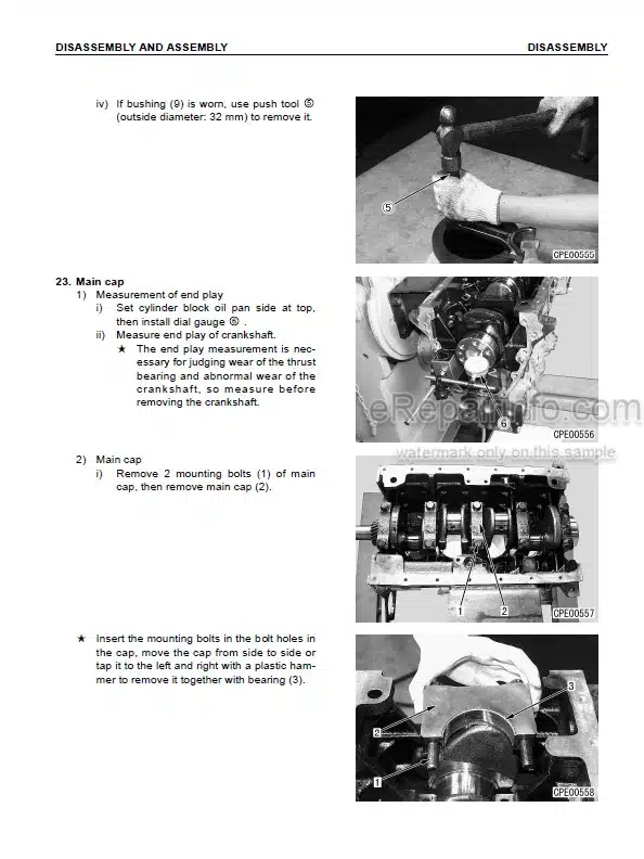 Photo 1 - Komatsu 95-3 Series Shop Manual Diesel Engine SEBM031001