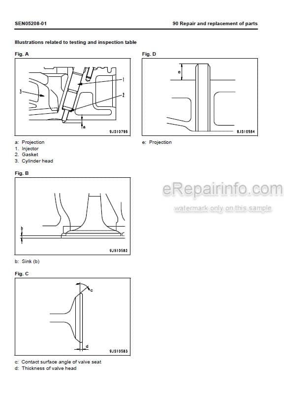 Photo 5 - Komatsu 95E-5 Series Shop Manual Engine SEN01966-14