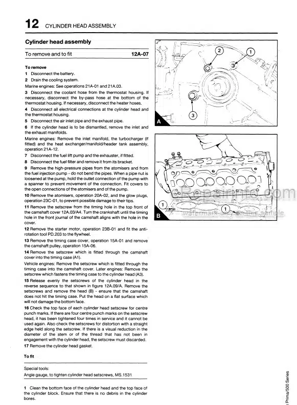 Photo 4 - Komatsu Hanomag 504-2 504-2T Workshop Manual Diesel Engine 4799006M1