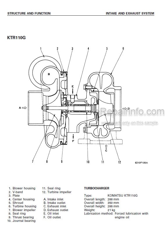 Photo 3 - Komatsu SA6D140-H-1 Shop Manual Diesel Engine SEBM036200