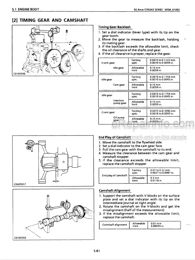 Photo 5 - Kubota 03 Series Workshop Manual Diesel Engine