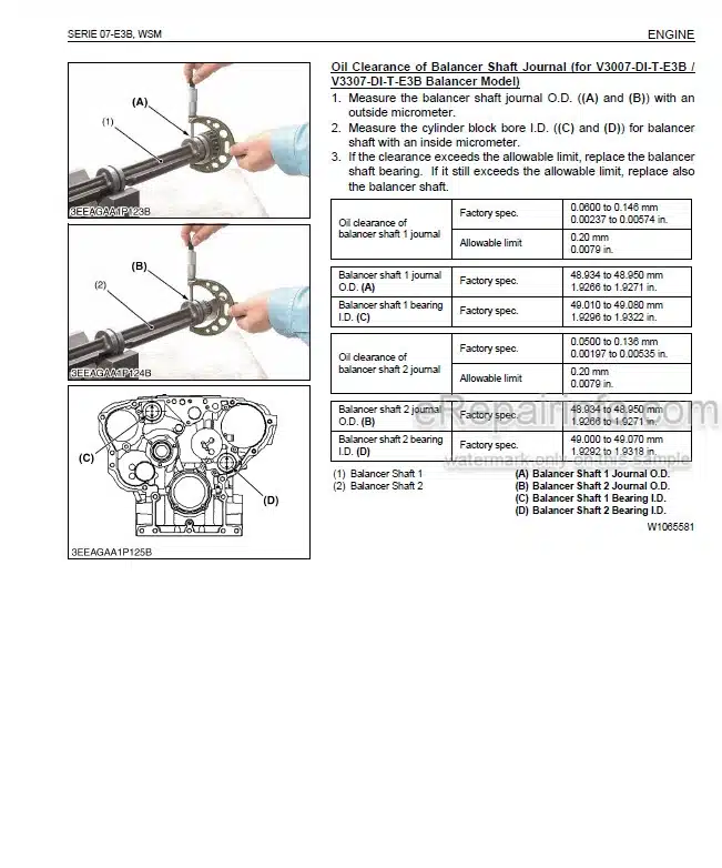 Photo 5 - Kubota 07-E3B Series Workshop Manual Diesel Engine