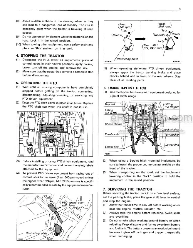 Photo 11 - Kubota B1550 B1750 Operators Manual Tractor 66416-6291-3