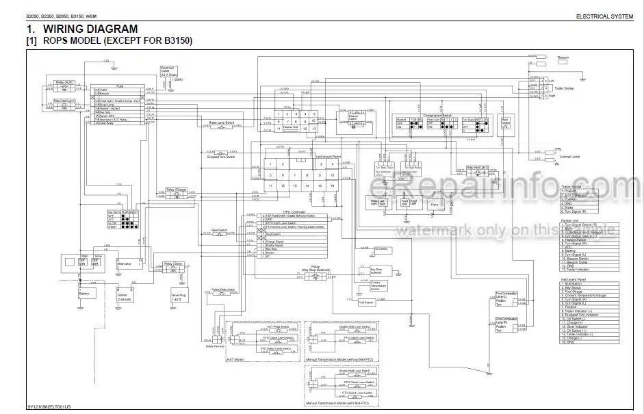 Photo 5 - Kubota B2050 B2350 B2650 B3150 Workshop Manual Tractor
