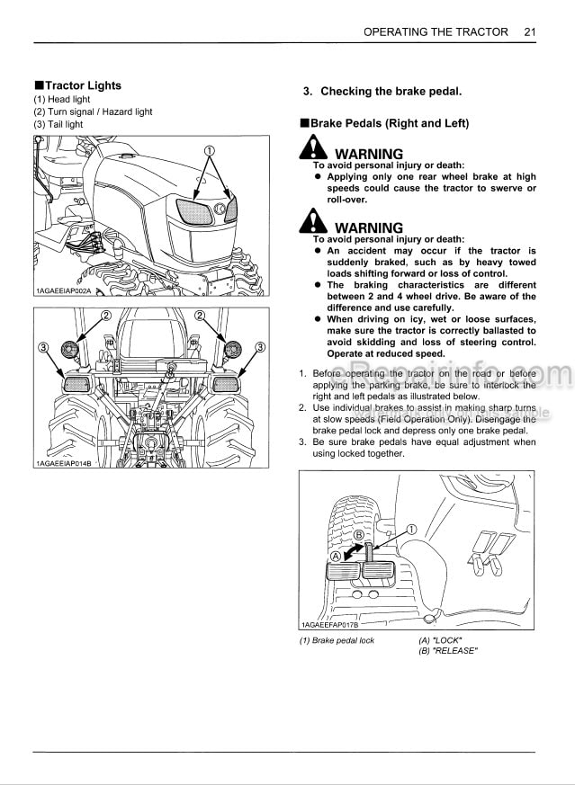 Photo 6 - Kubota B1550HST B1750HST Operators Manual Tractor 66417-62914
