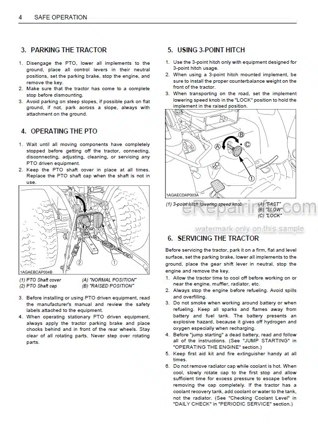 Photo 2 - Kubota B2320 B2620 B2920 B2320 Narrow Operators Manual Tractor 6C300-6311-6