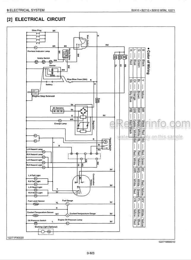 Photo 4 - Kubota B2410 B2710 B2910 Workshop Manual Tractor
