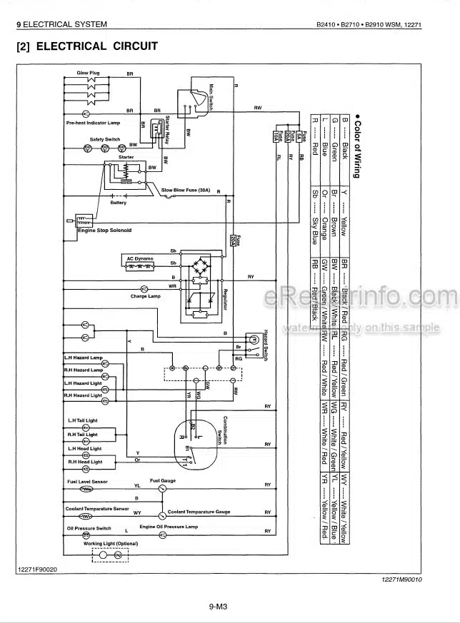 Photo 4 - Kubota B2410 B2710 B2910 Workshop Manual Tractor