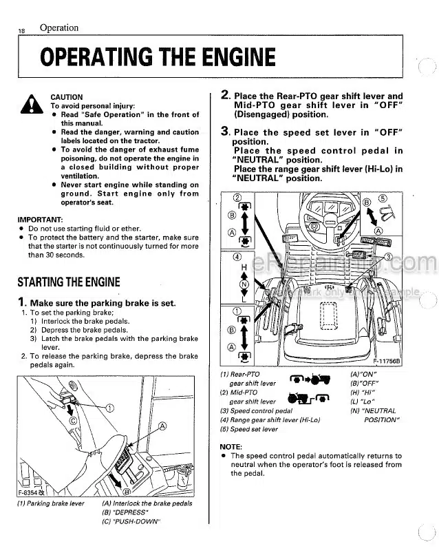 Photo 6 - Kubota B2320 B2620 B2920 B2320 Narrow Operators Manual Tractor 6C300-6311-6