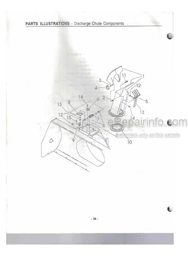 Photo 4 - Kubota B2650 B2660 Operators And Parts Manual Snowblower 70000-70413