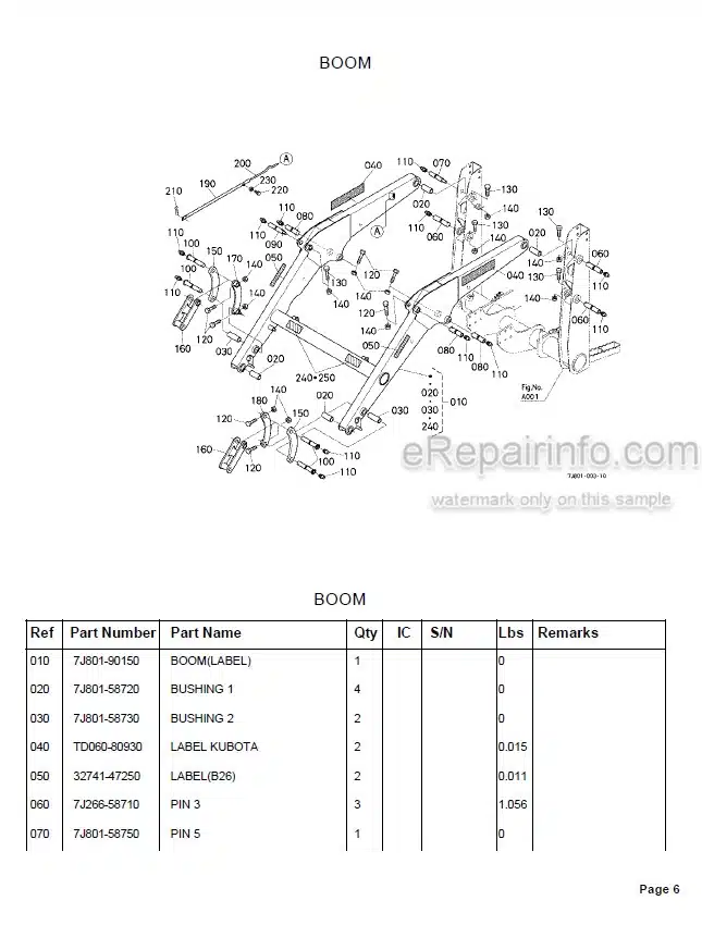 Photo 5 - Kubota B1630 Parts Book Loader