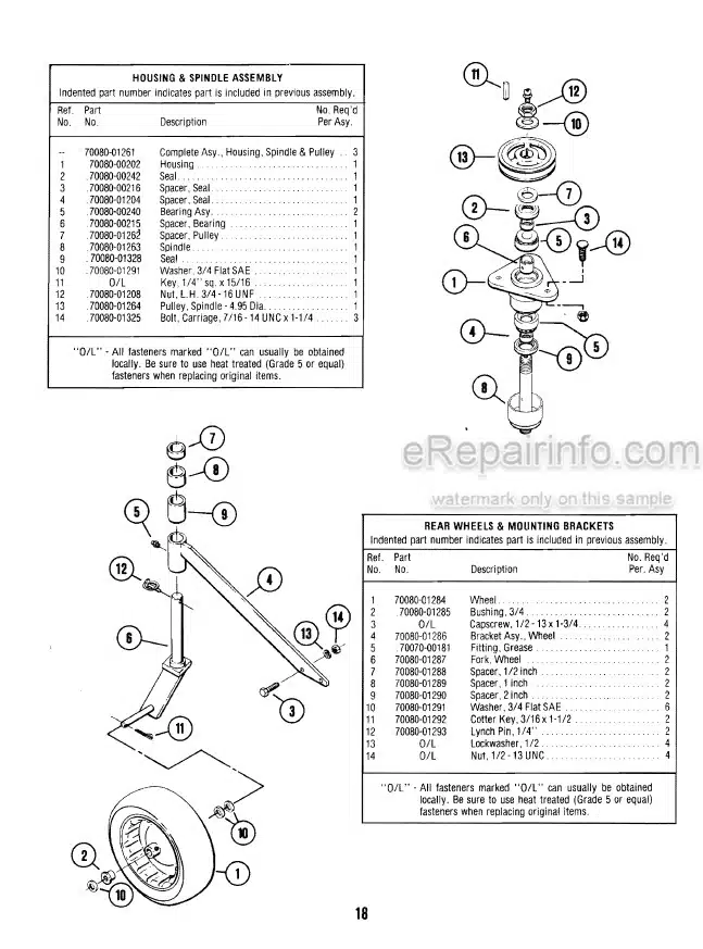 Photo 3 - Kubota B3548 Parts And Owner Manual Rear Mount Mower For Tractor