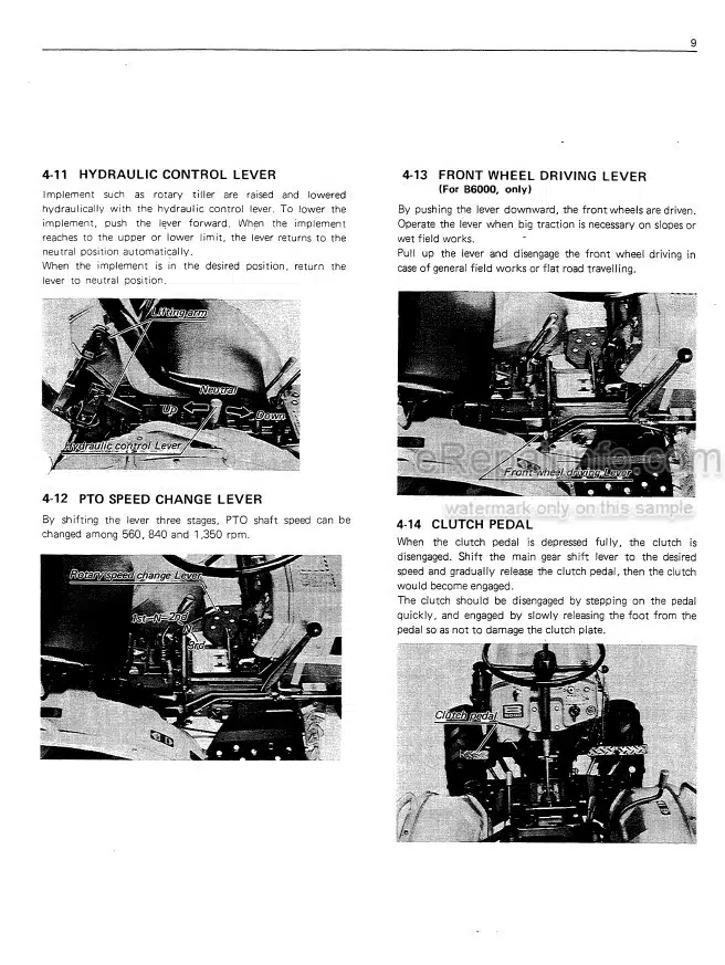 Photo 5 - Kubota B6100HST B7100HST Operators Manual Tractor 66206-62915