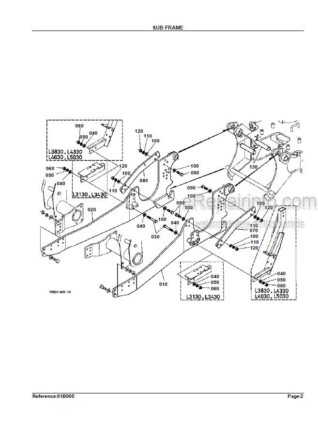 Photo 4 - Kubota BH90 Parts Book Backhoe